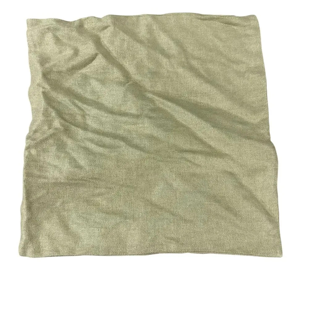 Pottery Barn 100% Linen Accent Pillow Cover Button Sage Green 18